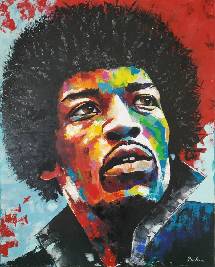 Painting Jimi Hendrix